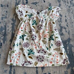 Tea Collection Floral Print Corduroy Dress Size 5